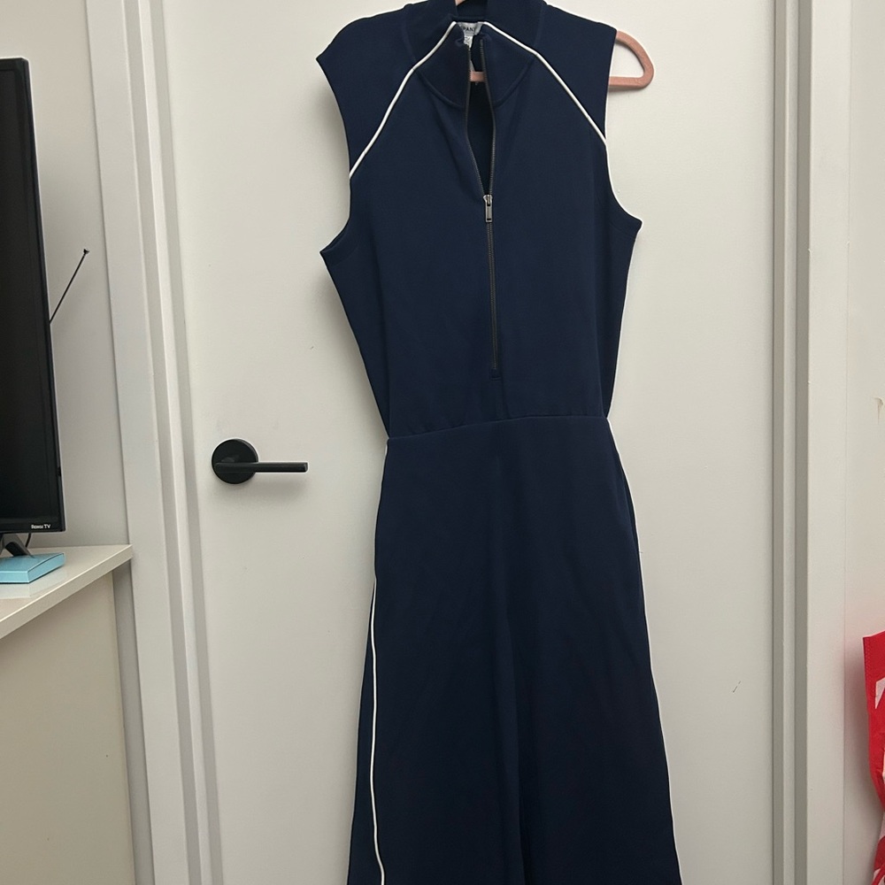 Spanx Navy Blue Sleeveless Jumpsuit